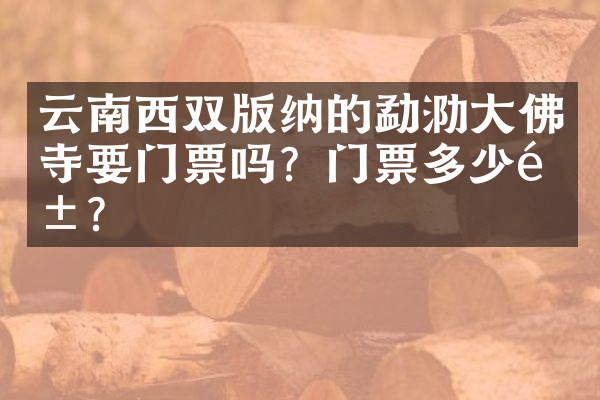 云南西双版纳的勐泐大佛寺要门票吗？门票多少钱？