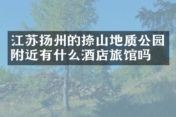 江苏扬州的捺山地质公园附近有什么酒店旅馆吗