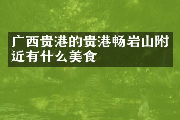 广西贵港的贵港畅岩山附近有什么美食