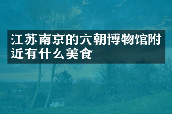 江苏南京的六朝博物馆附近有什么美食