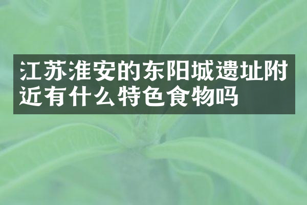 江苏淮安的东阳城遗址附近有什么特色食物吗