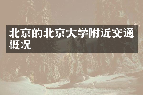 北京的北京大学附近交通概况