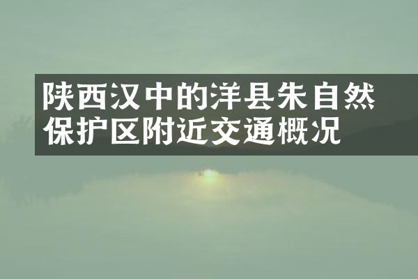 陕西汉中的洋县朱鹮自然保护区附近交通概况