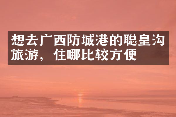 想去广西防城港的聪皇沟旅游，住哪比较方便