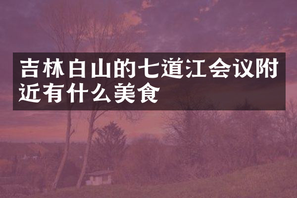 吉林白山的七道江会议附近有什么美食