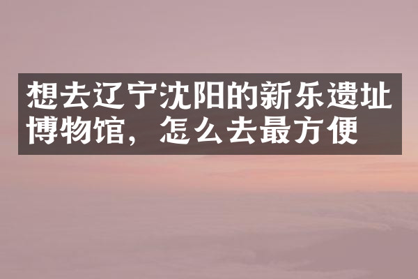 想去辽宁沈阳的新乐遗址博物馆，怎么去最方便