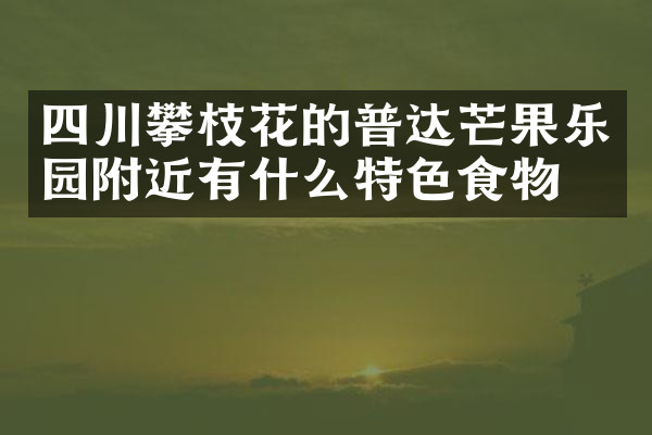 四川攀枝花的普达芒果乐园附近有什么特色食物吗