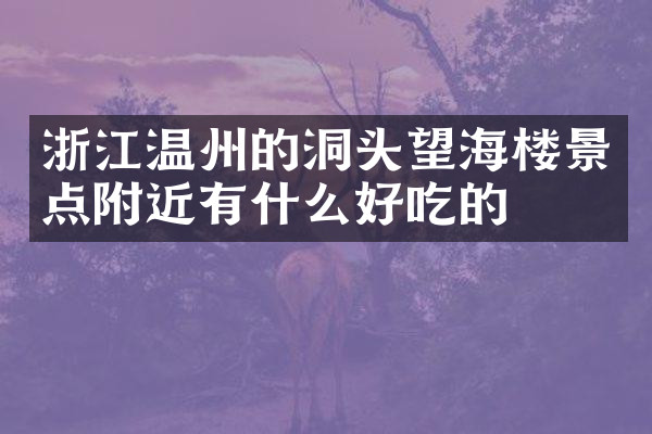 浙江温州的洞头望海楼景点附近有什么好吃的