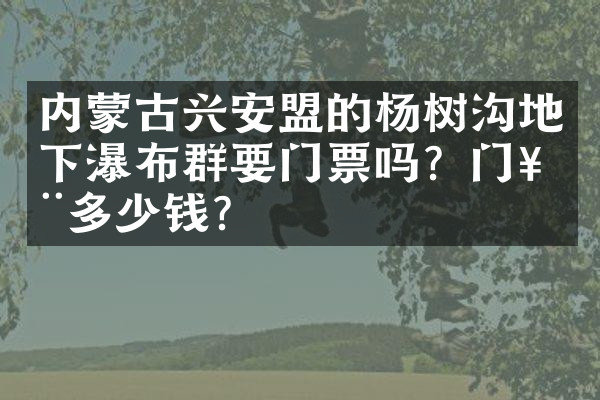 内蒙古兴安盟的杨树沟地下瀑布群要门票吗？门票多少钱？