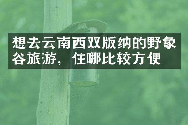 想去云南西双版纳的野象谷旅游，住哪比较方便