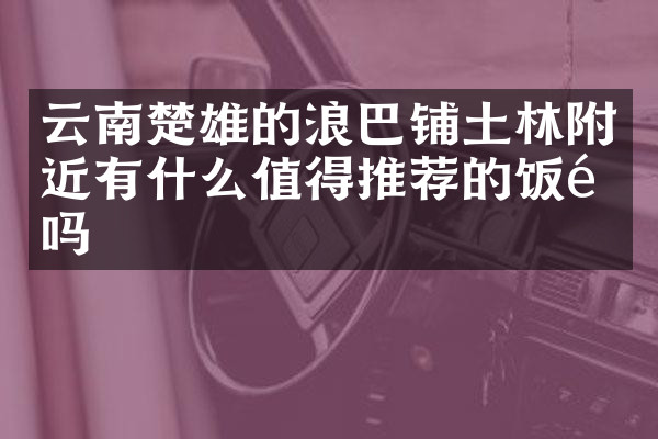 云南楚雄的浪巴铺土林附近有什么值得推荐的饭馆吗