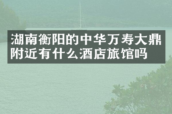 湖南衡阳的中华万寿大鼎附近有什么酒店旅馆吗