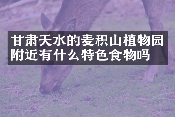 甘肃天水的麦积山植物园附近有什么特色食物吗