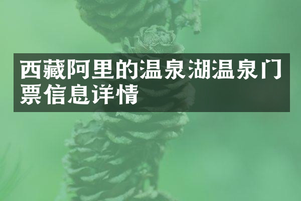 西藏阿里的温泉湖温泉门票信息详情