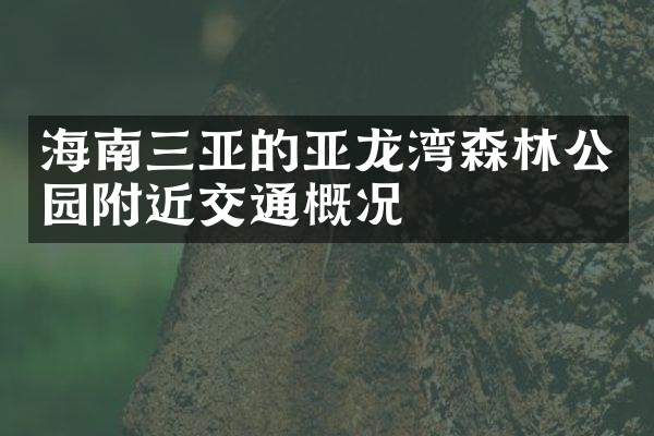 海南三亚的亚龙湾森林公园附近交通概况