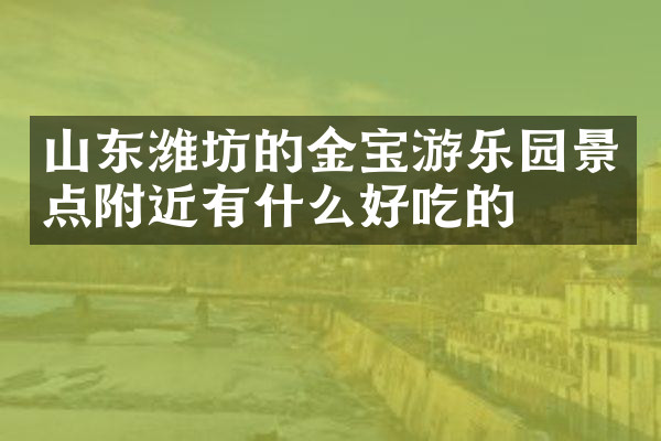 山东潍坊的金宝游乐园景点附近有什么好吃的