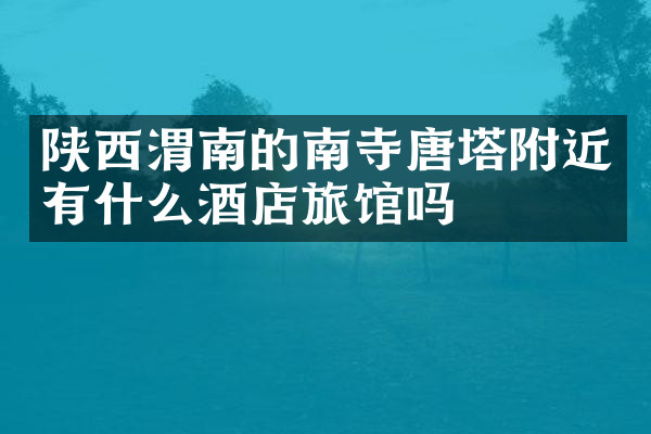 陕西渭南的南寺唐塔附近有什么酒店旅馆吗