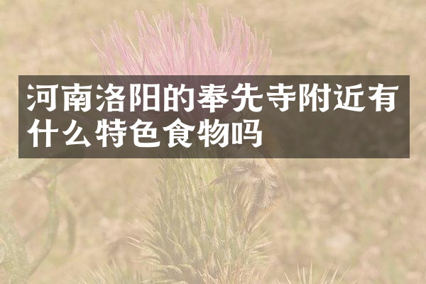河南洛阳的奉先寺附近有什么特色食物吗