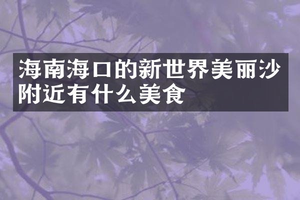 海南海口的新世界美丽沙附近有什么美食