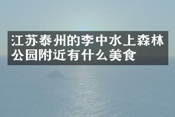 江苏泰州的李中水上森林公园附近有什么美食