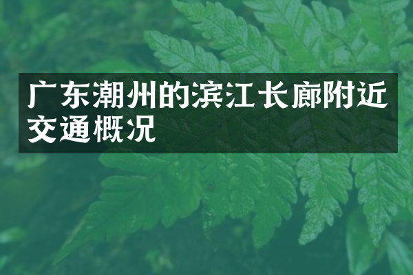 广东潮州的滨江长廊附近交通概况