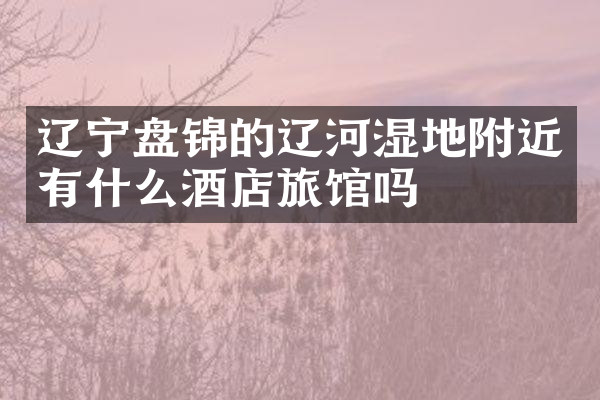 辽宁盘锦的辽河湿地附近有什么酒店旅馆吗