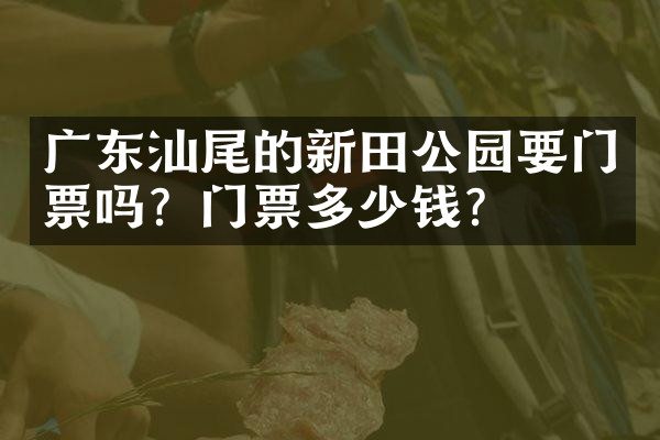 广东汕尾的新田公园要门票吗？门票多少钱？
