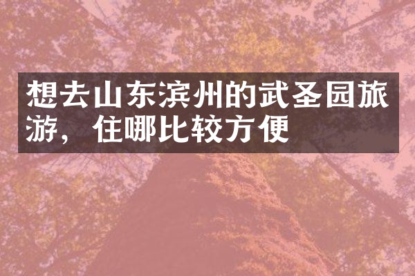 想去山东滨州的武圣园旅游，住哪比较方便