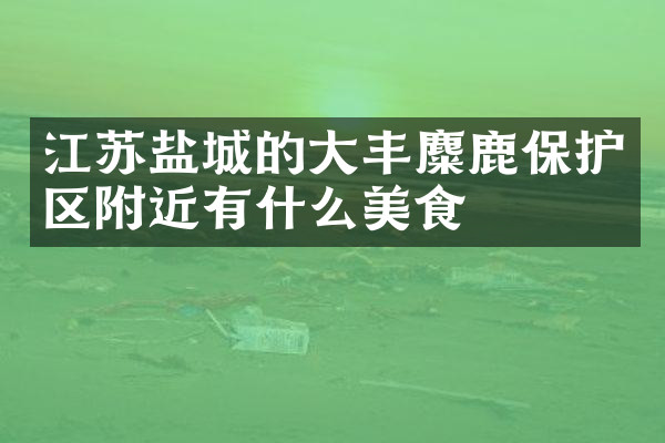 江苏盐城的大丰麋鹿保护区附近有什么美食