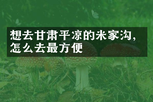 想去甘肃平凉的米家沟，怎么去最方便