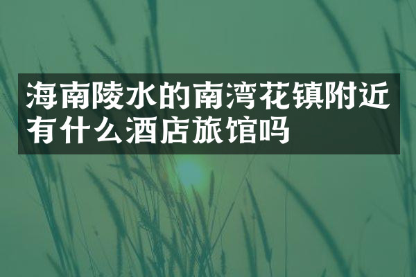 海南陵水的南湾花镇附近有什么酒店旅馆吗