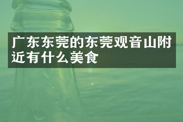 广东东莞的东莞观音山附近有什么美食