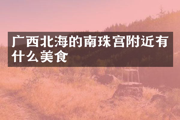 广西北海的南珠宫附近有什么美食