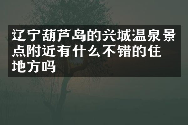 辽宁葫芦岛的兴城温泉景点附近有什么不错的住的地方吗