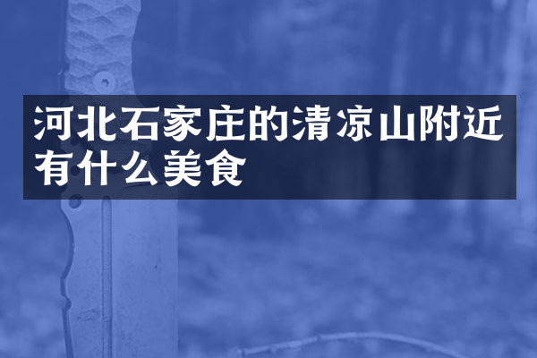 河北石家庄的清凉山附近有什么美食