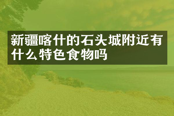 新疆喀什的石头城附近有什么特色食物吗