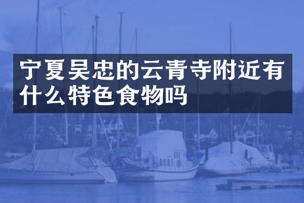 宁夏吴忠的云青寺附近有什么特色食物吗