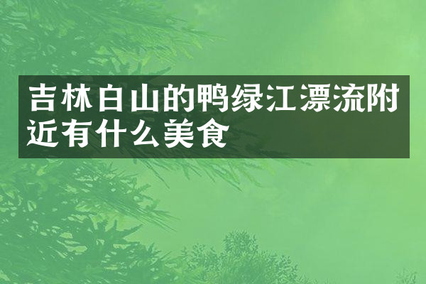 吉林白山的鸭绿江漂流附近有什么美食