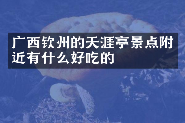 广西钦州的天涯亭景点附近有什么好吃的