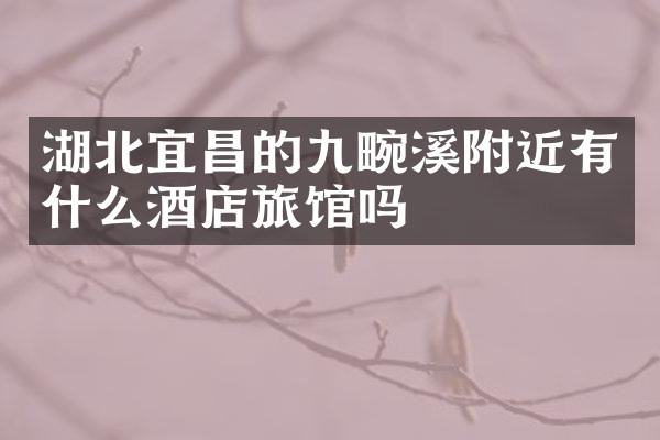 湖北宜昌的九畹溪附近有什么酒店旅馆吗