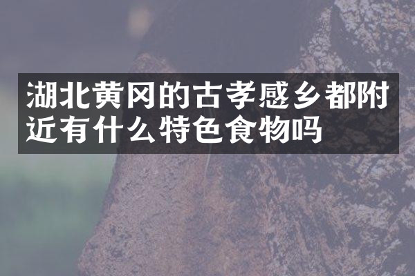 湖北黄冈的古孝感乡都附近有什么特色食物吗