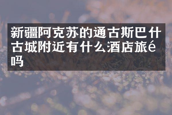 新疆阿克苏的通古斯巴什古城附近有什么酒店旅馆吗