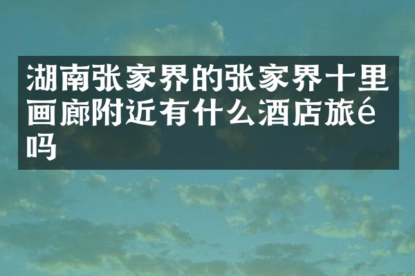 湖南张家界的张家界十里画廊附近有什么酒店旅馆吗