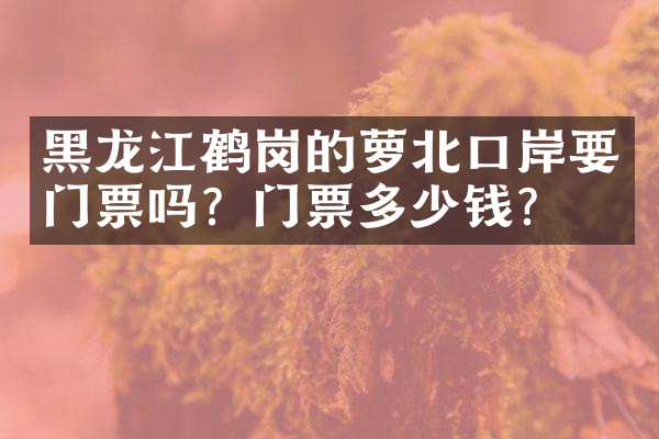 黑龙江鹤岗的萝北口岸要门票吗？门票多少钱？