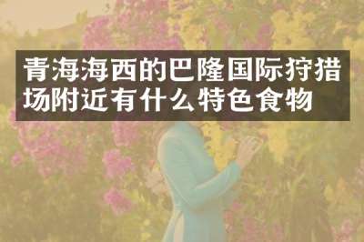 青海海西的巴隆国际狩猎场附近有什么特色食物吗
