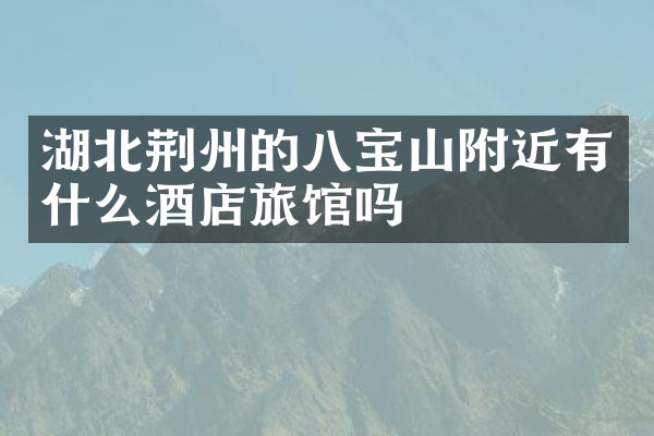 湖北荆州的八宝山附近有什么酒店旅馆吗