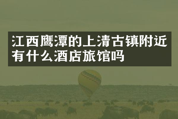 江西鹰潭的上清古镇附近有什么酒店旅馆吗
