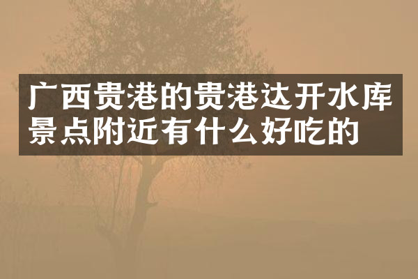 广西贵港的贵港达开水库景点附近有什么好吃的