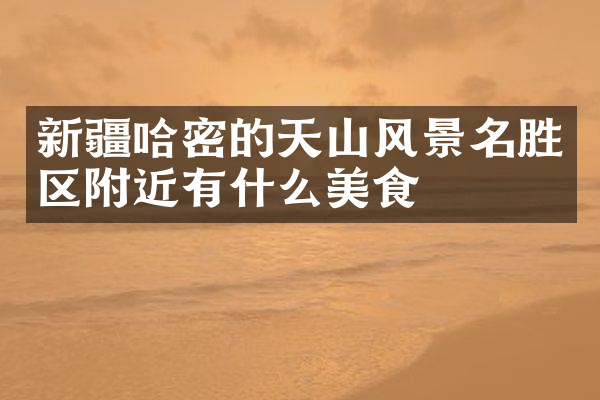 新疆哈密的天山风景名胜区附近有什么美食