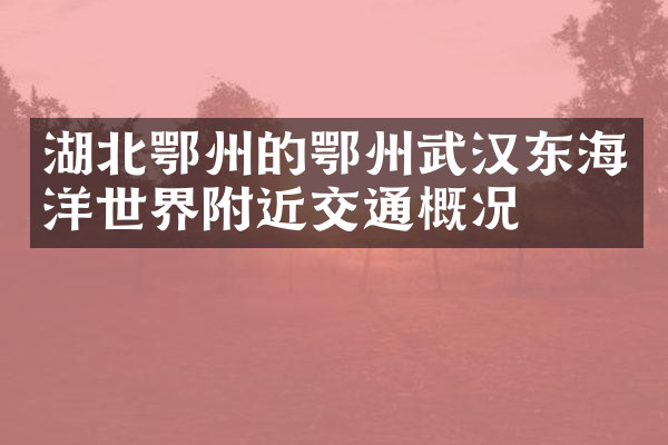 湖北鄂州的鄂州武汉东海洋世界附近交通概况